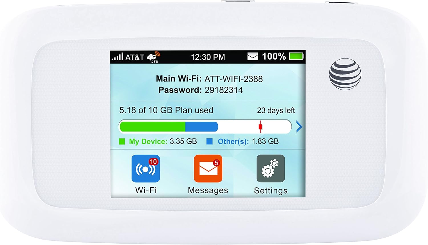 ZTE Velocity | Mobile Wifi Hotspot 4G LTE Router MF923 | Up to 150Mbps Download Speed | WiFi Connect Up to 10 Devices | Create A WLAN Anywhere | GSM