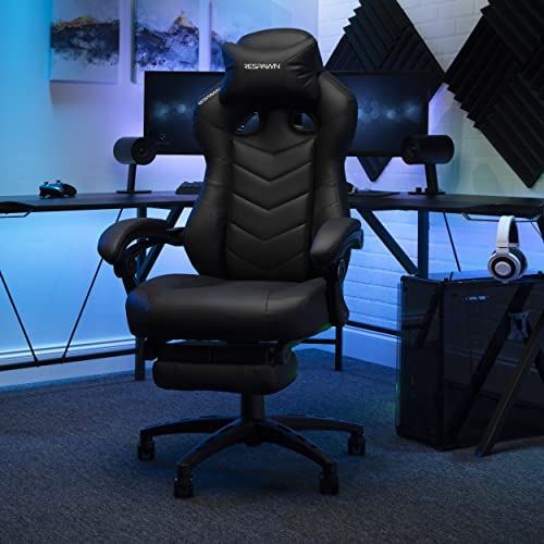 RESPAWN 110 Pro Gaming Chair - Gaming Chair with Footrest, Reclining Gaming Chair, Video Gaming Computer Desk Chair, Adjustable Desk Chair