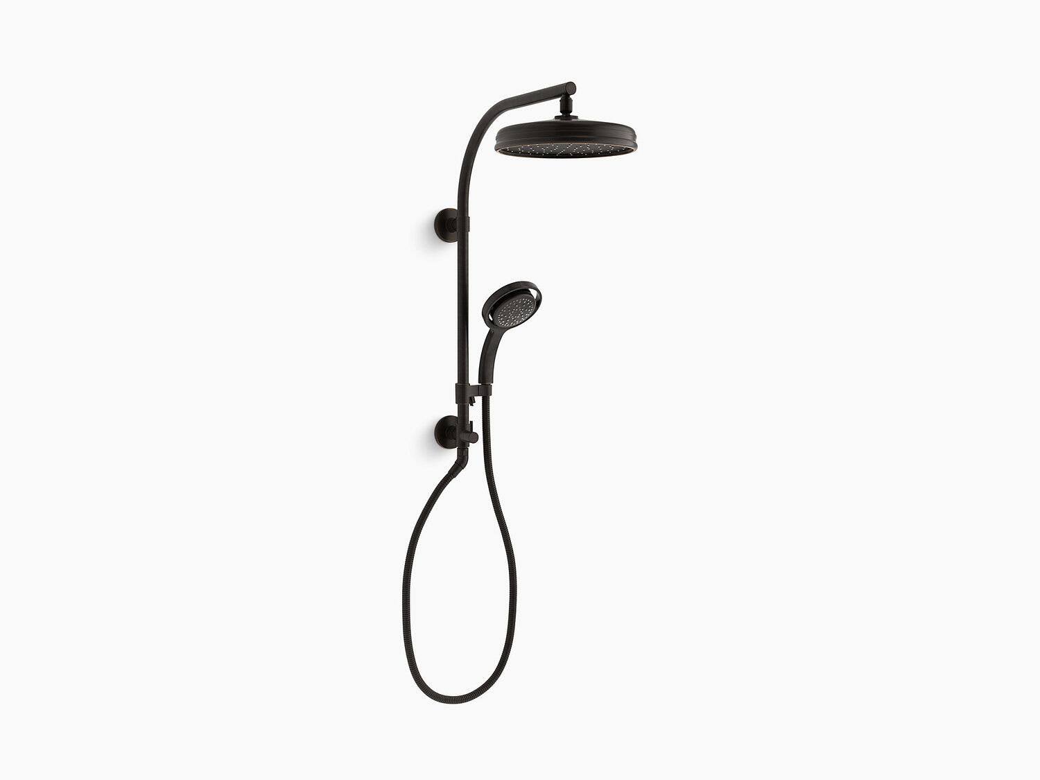 Kohler K-45211-BN Vibrant Brushed Nickel HydroRail -R Arch Shower Column