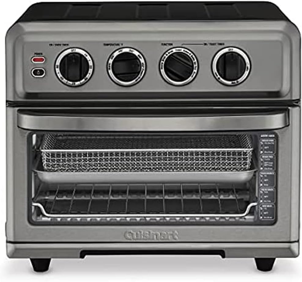 Cuisinart TOA-70 AirFryer Toaster Oven with Grill Bundle with 1 YR CPS Enhanced Protection Pack (Black Steel)