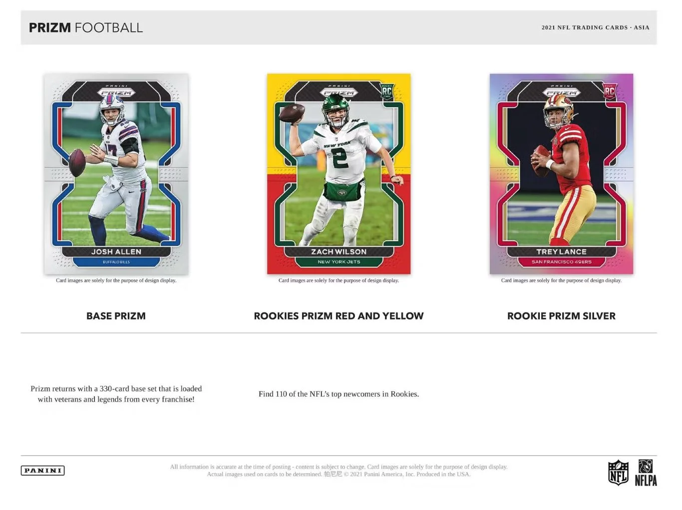 NFL Panini 2021 Prizm Football Asia Tmall Trading Card Box (1 Pack Per Box; 6 Cards Per Pack)