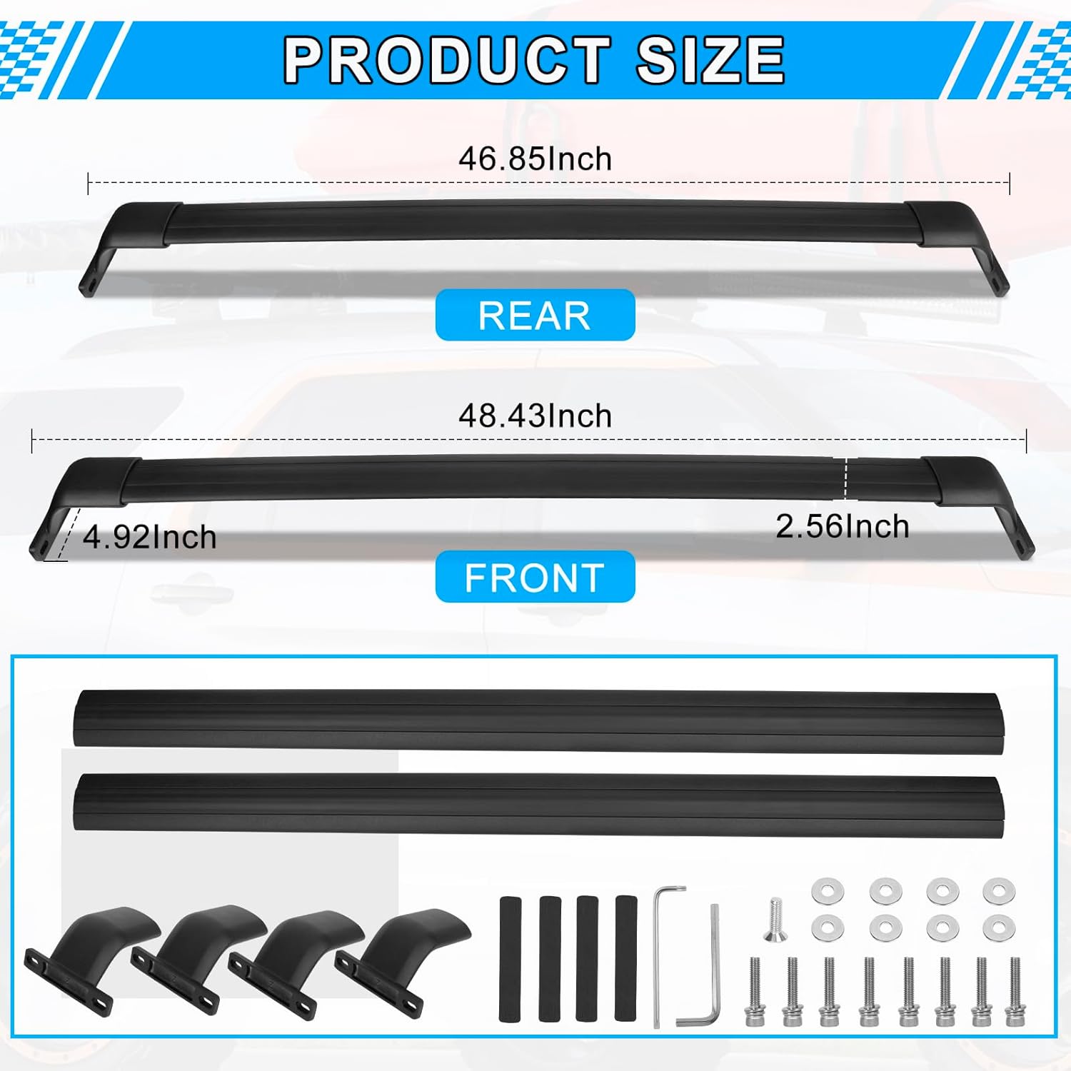 220LBS Roof Rack Cross Bars Fit for Buick Enclave 2018 2019 2020 2021 2022 2023 2024
