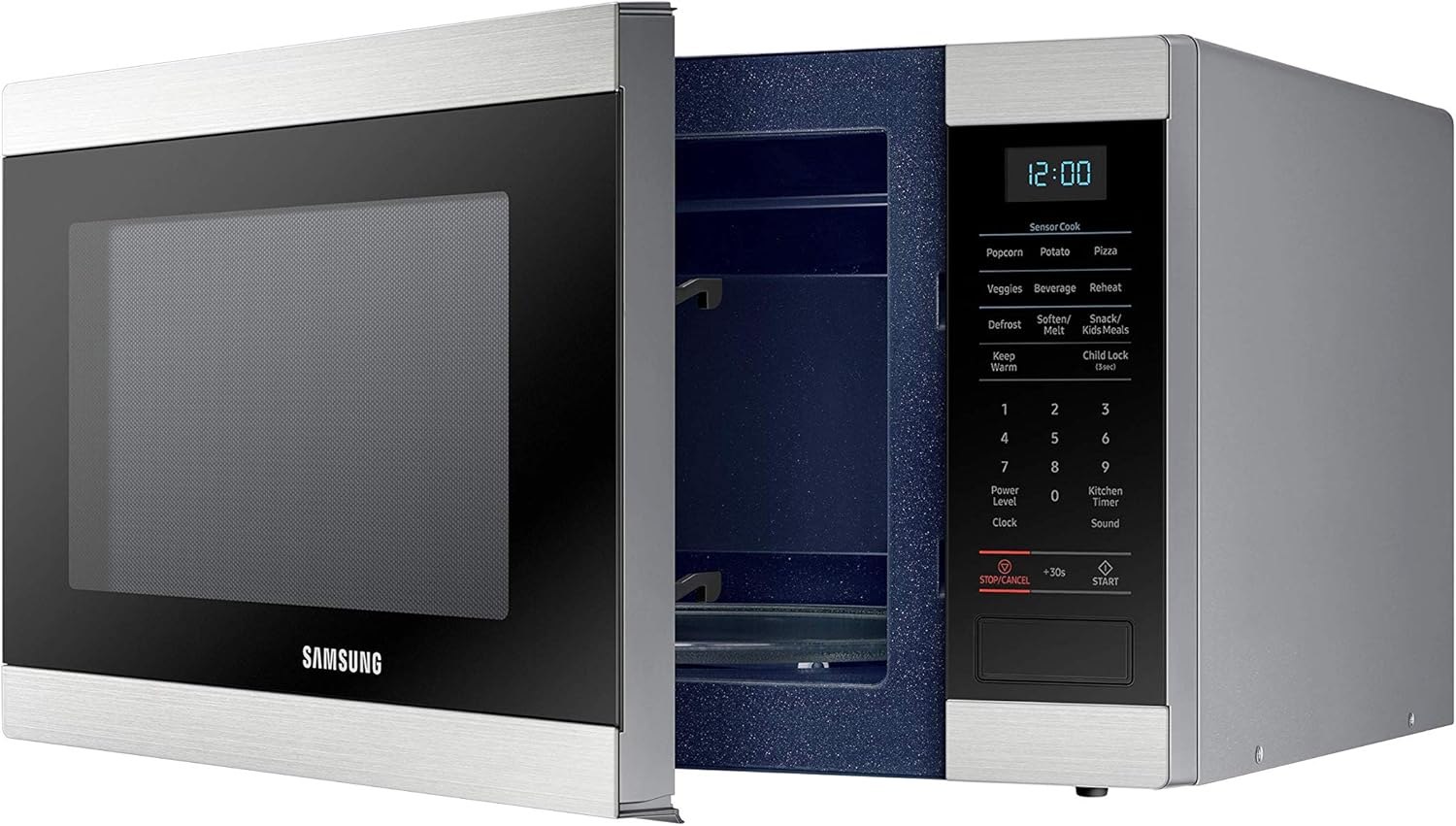 SAMSUNG Countertop Microwave Oven with 1.9 Cu. Ft. Capacity - Smart Sensor, Easy to Clean Interior, 950 Watts of Power, Auto Defrost