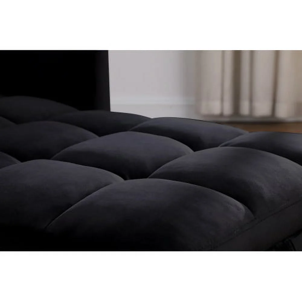 HESTINYSU Convertible Sleeper Sofa Chair Bed, Adjustable Chair with Pillow, Multi-Functional Sleeper Chair with soft velvet Fabric