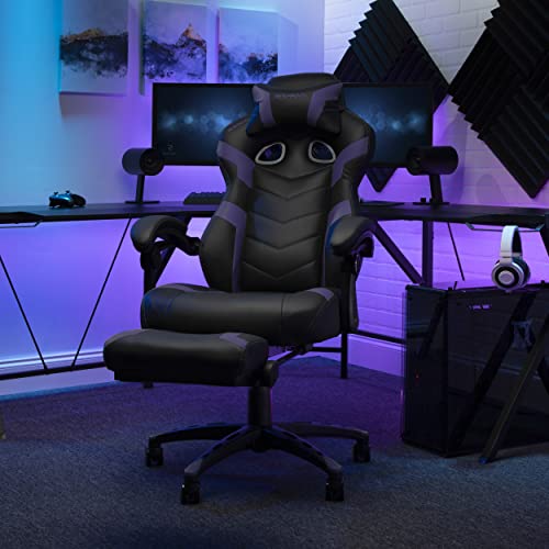 RESPAWN 110 Pro Gaming Chair - Gaming Chair with Footrest, Reclining Gaming Chair, Video Gaming Computer Desk Chair, Adjustable Desk Chair