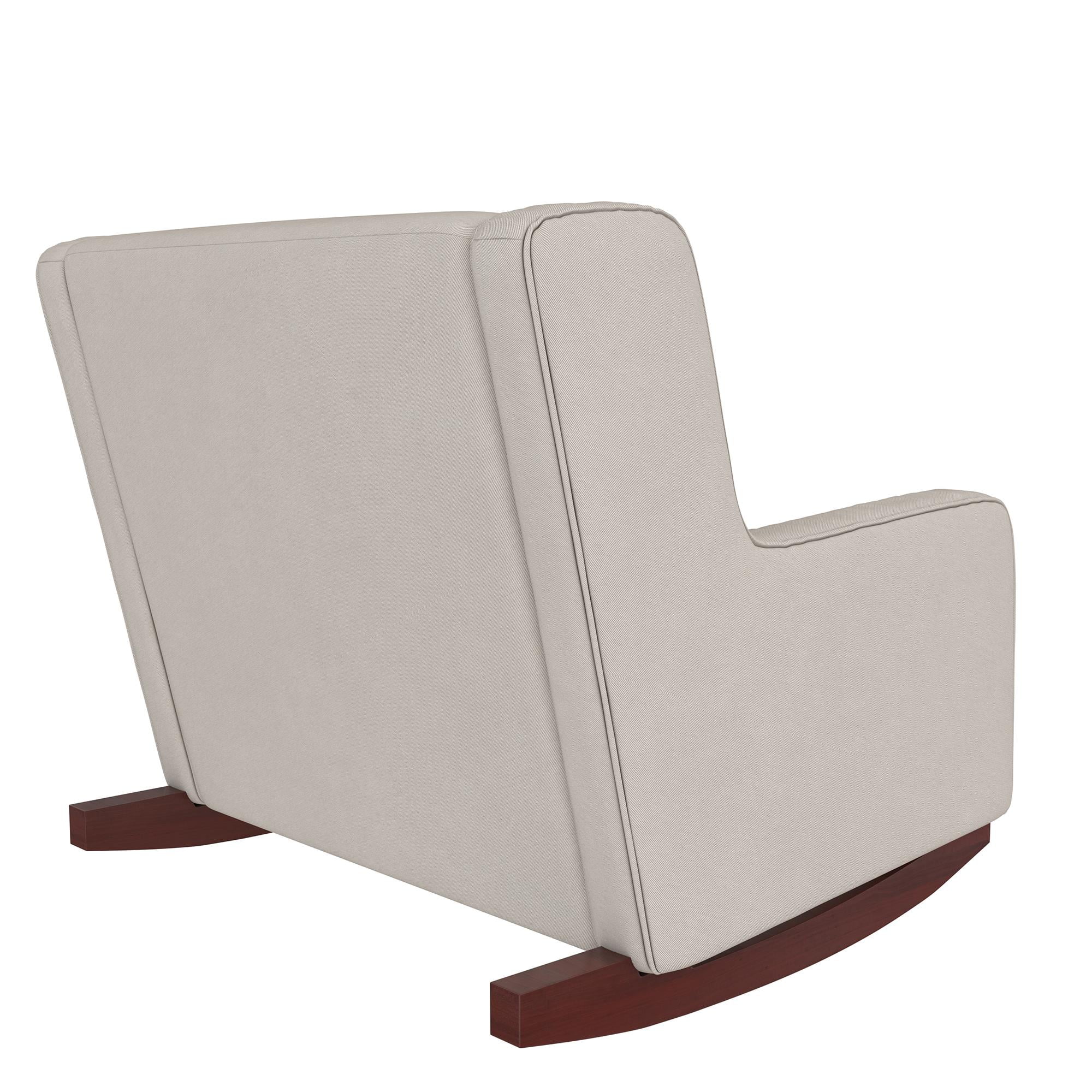 Baby Relax Hadley Upholstered Double Rocker Chair, Beige Microfiber