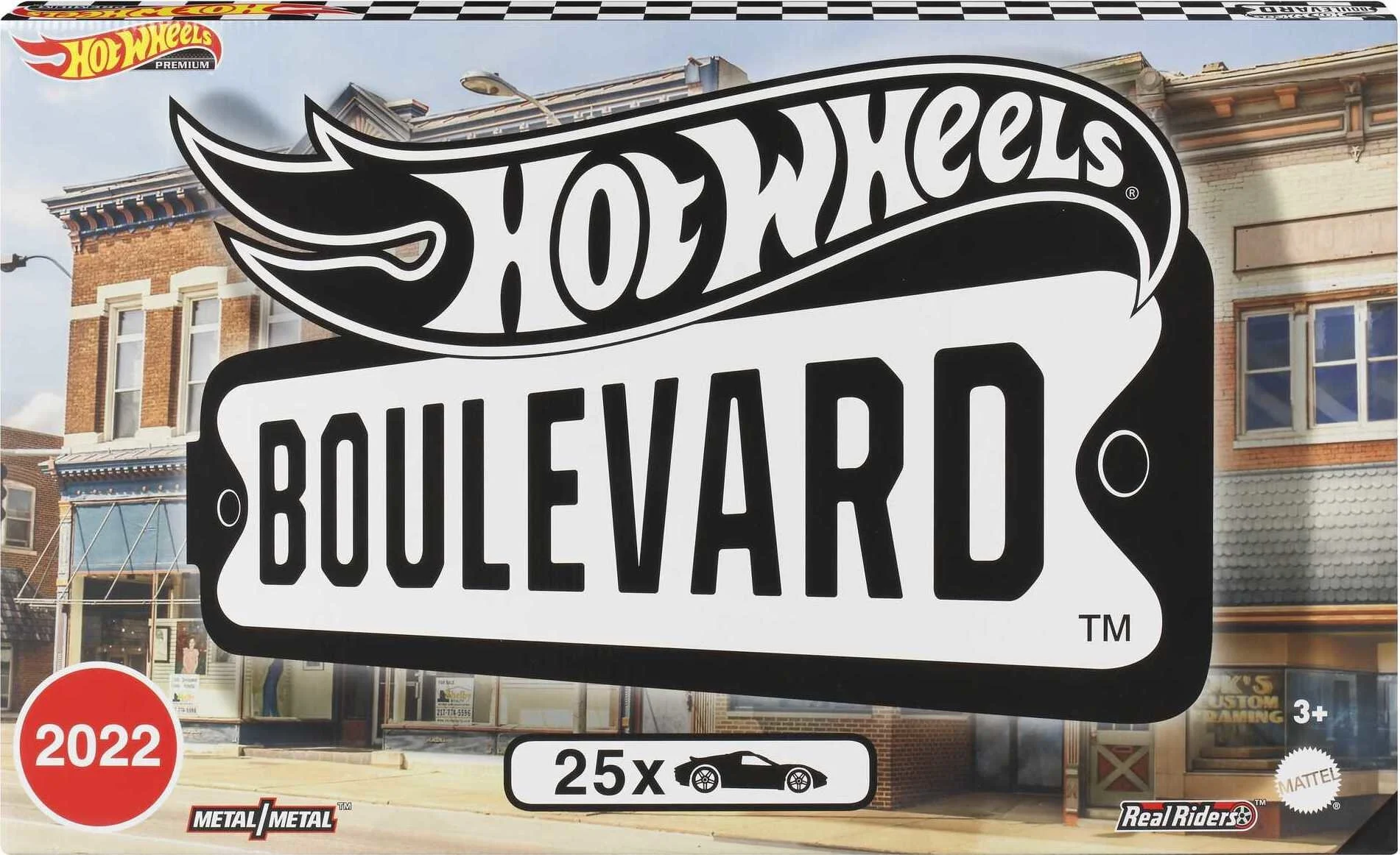Hot Wheels Boulevard 25-Car Factory Set, 25 Premium 1:64 Scale Sports Cars Play Vehicles (Walmart Exclusive)