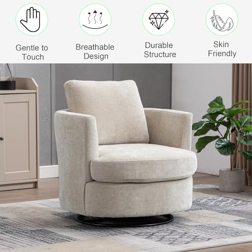 ODUWA Swivel Barrel Chair Set of 2