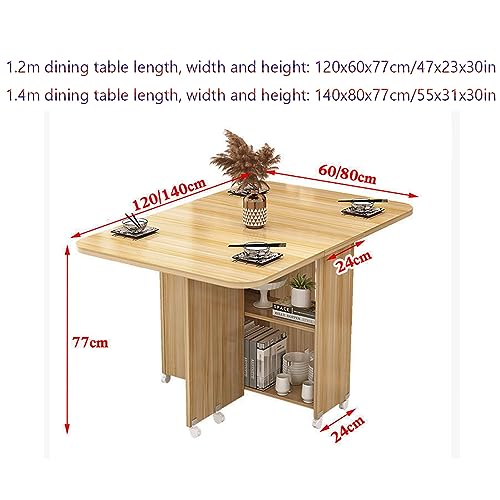 Extendable Dining Table, Folding Kitchen Table, Drop Leaf Dining Table, Wood Extendable Table Dining, Saving Space
