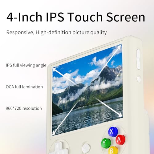 RG406V Handheld Game Console 42K+ Retro & Modern Games 30 Emulators 4-inch Touchscreen Android 13 Unisoc T820 Video Games Multi Game Console for Kids