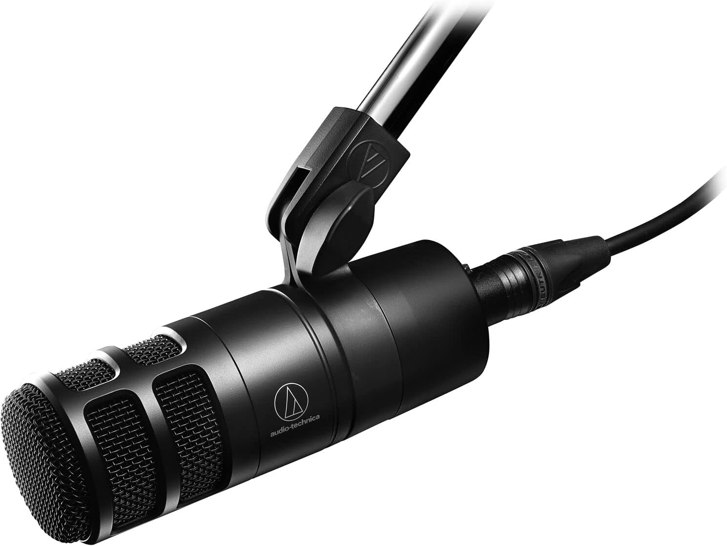 Audio Technica AT2040 Mic 20 Series Front Address Dynamic Mic + Tripod Base Mic Stand with Boom + Pop Filter + Microphone Cable - Top Value