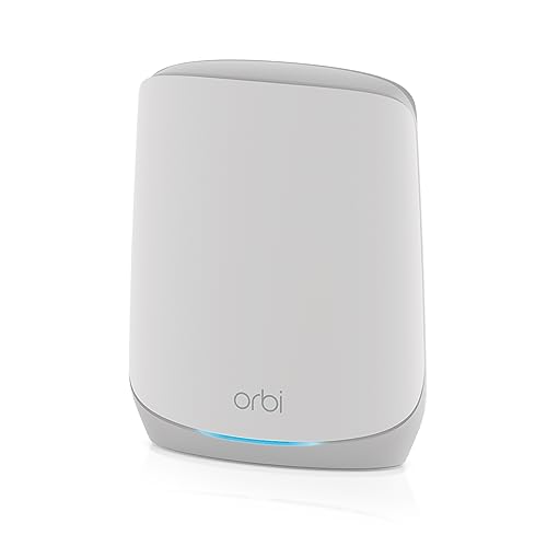 NETGEAR Orbi Whole Home Tri-Band WiFi 6 Mesh Network System (RBK663) &ndash; Router with 2 Satellite Extenders, Security Features, Coverage up to 6