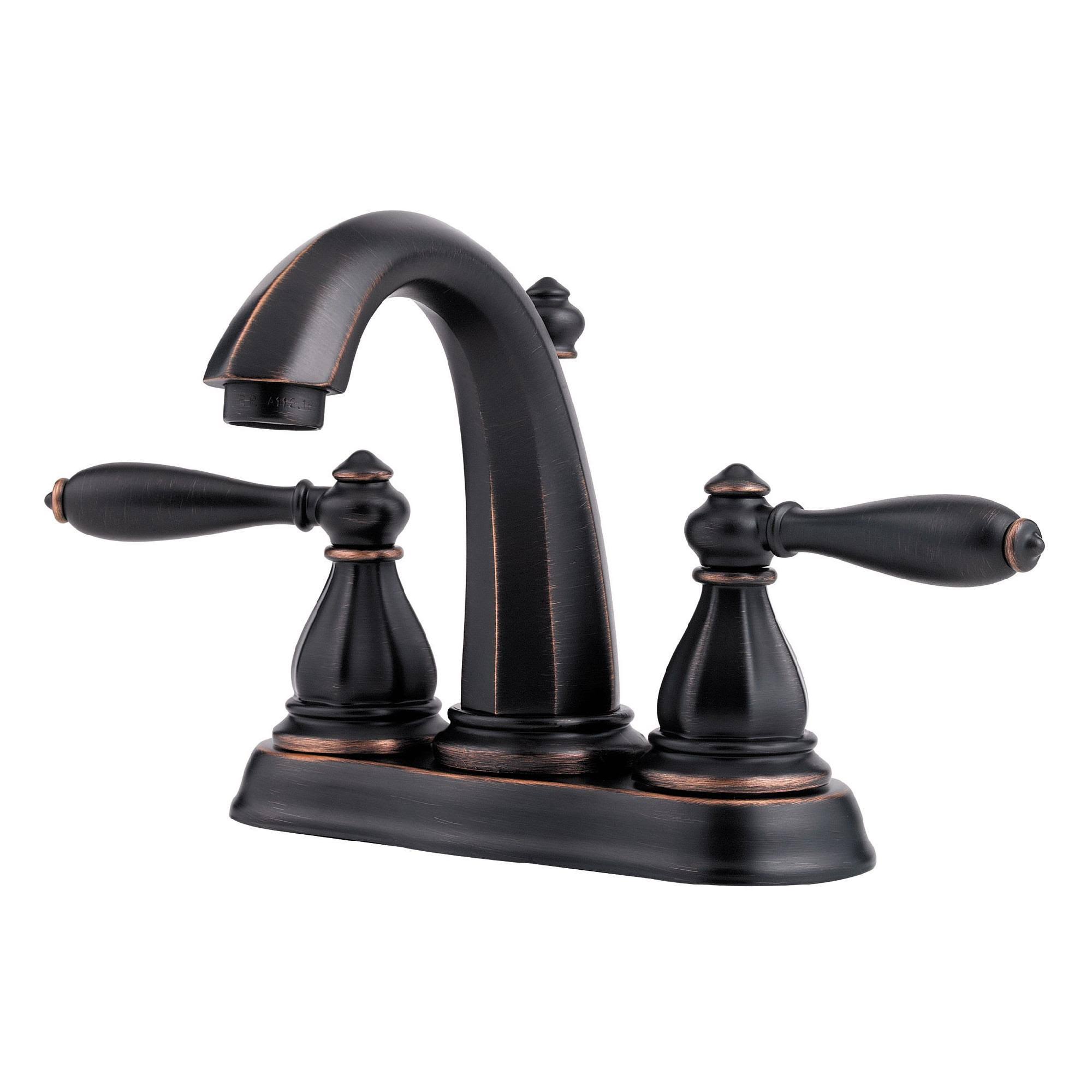 Pfister Portola 2-Handle 4x22 Centerset Bathroom Faucet, Tuscan Bronze