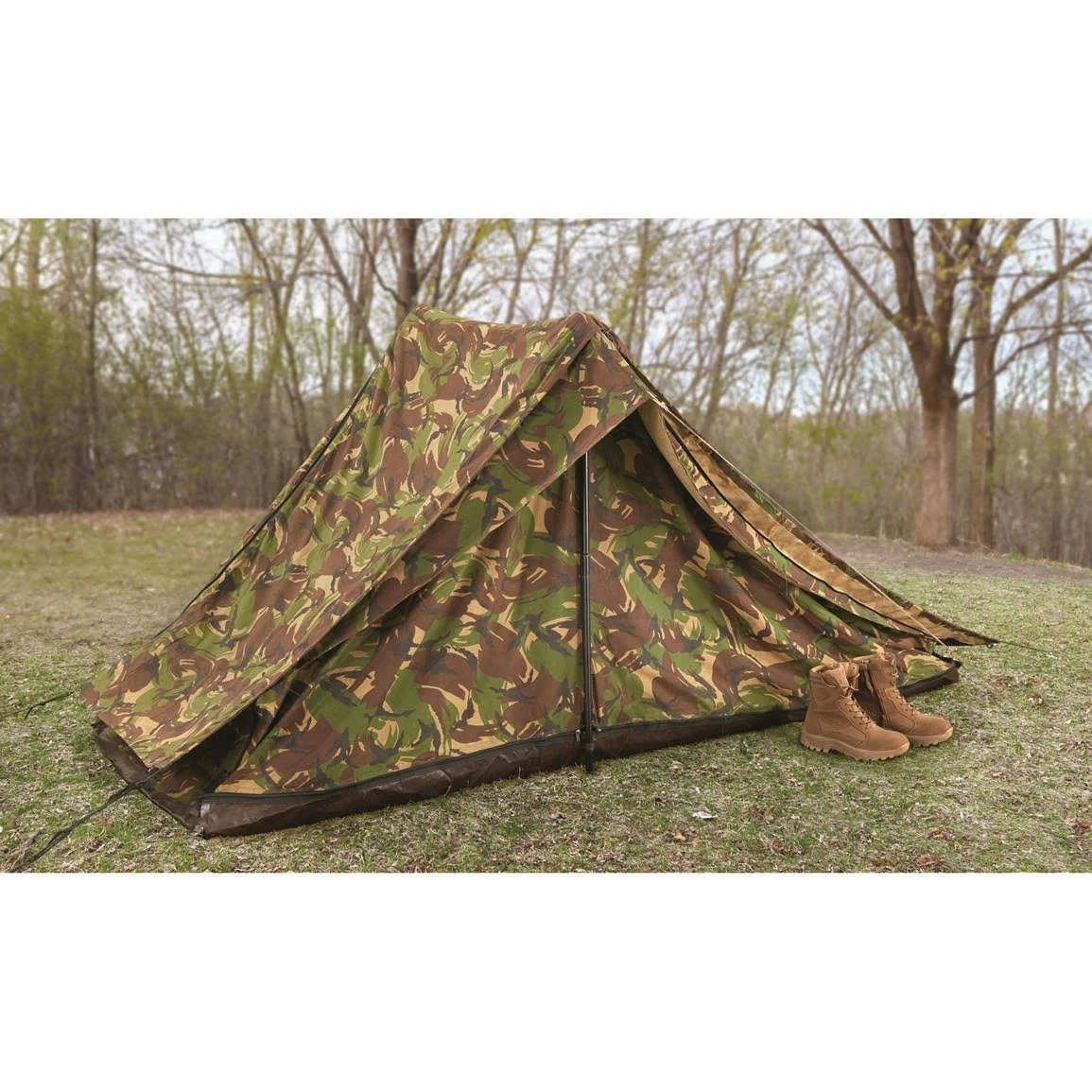 Dutch Military Surplus Special Forces 2 Man Camo Tent Used