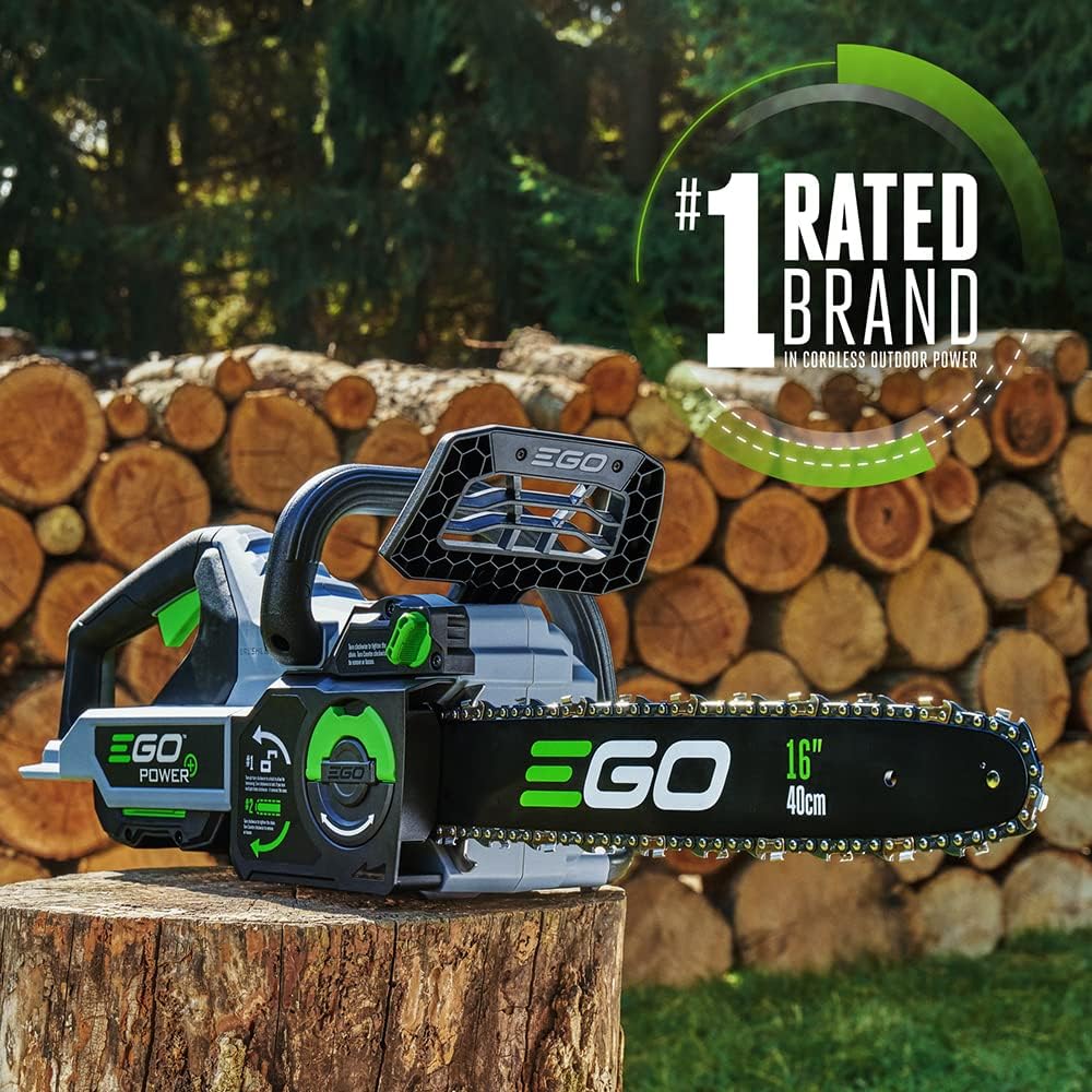 EGO Power+ CS1611 16-Inch 56V Lithium-ion Cordless Chainsaw - Battery and Charger Included, Black