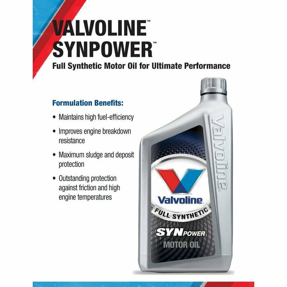 Valvoline 0W-20 Synpower Full Synthetic Motor Oil - 5qt Case of 3 813460-3PK
