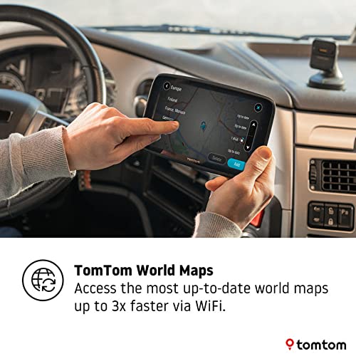 TomTom Truck GPS GO Expert, 7 Inch HD Screen, with Custom Truck Routing and POIs, Traffic Congestion Thanks to TomTom Traffic, World Maps