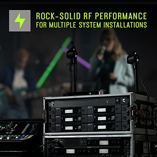 Shure GLXD124R+/85 Dual Band Pro Digital Wireless Microphone System for Church, Karaoke, Vocals - 12-Hour Battery Life