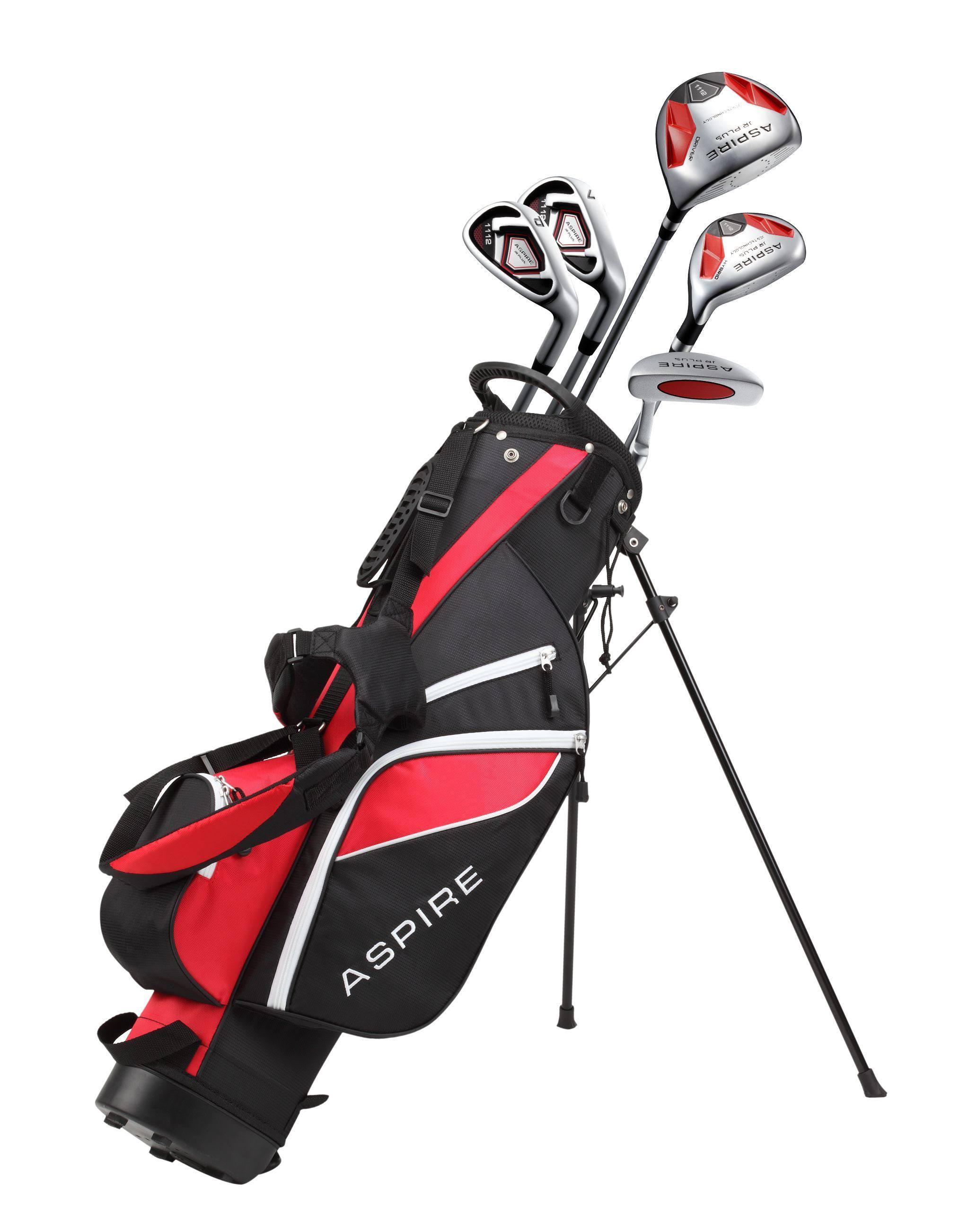 Aspire Junior Plus Premium Golf Club Set for Children, Kids - 5 Age Groups Boys and Girls - Right Hand Pink Ages 5-6