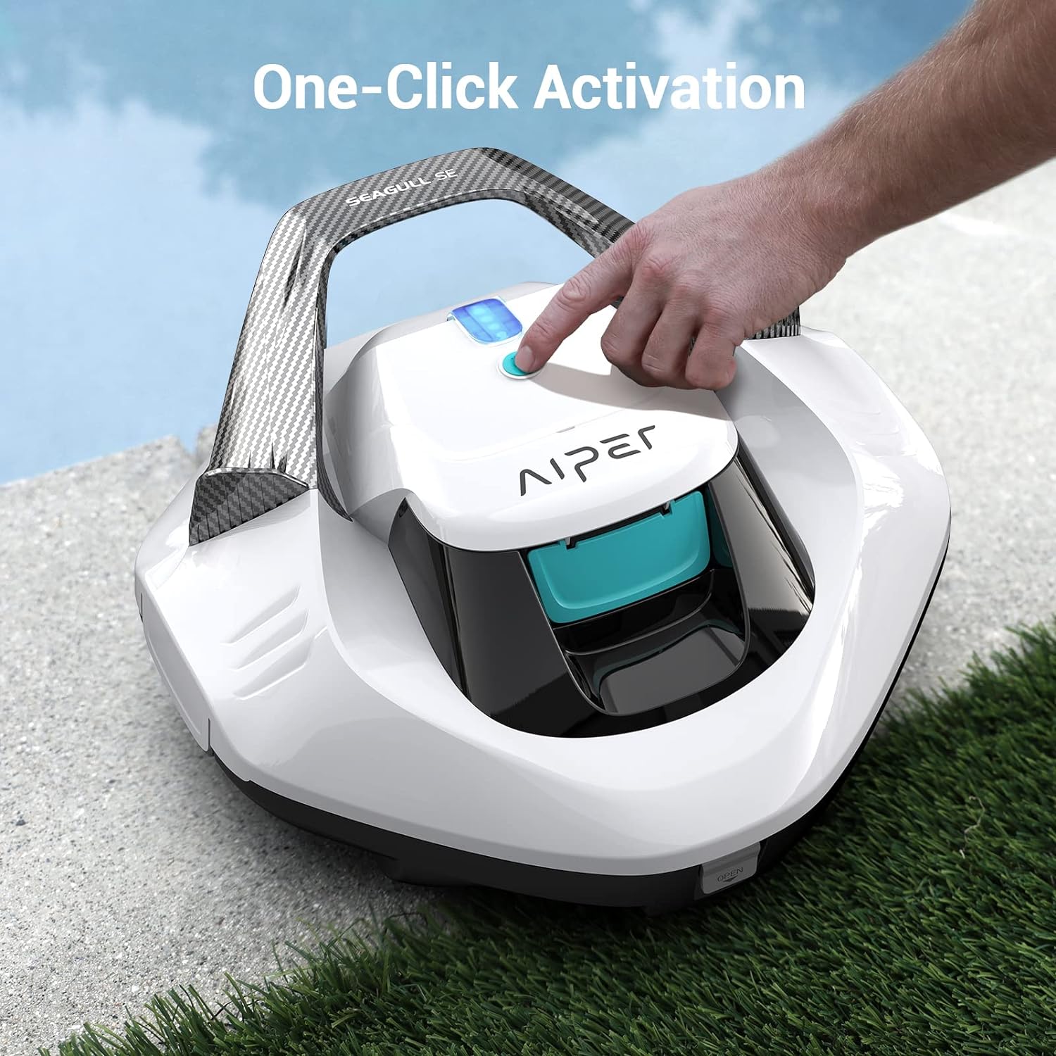 (2023 New) AIPER Seagull SE Cordless Robotic Pool Cleaner, Pool Vacuum Lasts 90 Mins, LED Indicator, Self-Parking