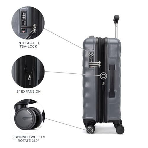 Travelpro Maxlite Air V2 Hardside Expandable Carry on Luggage, 8 Spinner Wheels, Lightweight Hard Shell Suitcase, TSA lock, Black, Carry On 21-Inch