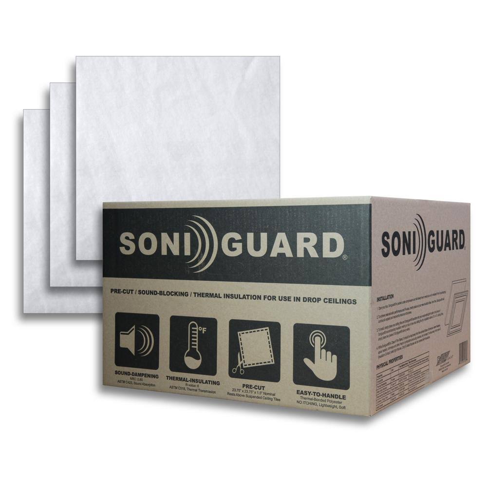 Ceilume Soniguard 24 in. x 24 in. Drop Ceiling Acoustic/Thermal Insulation (Case of 24)