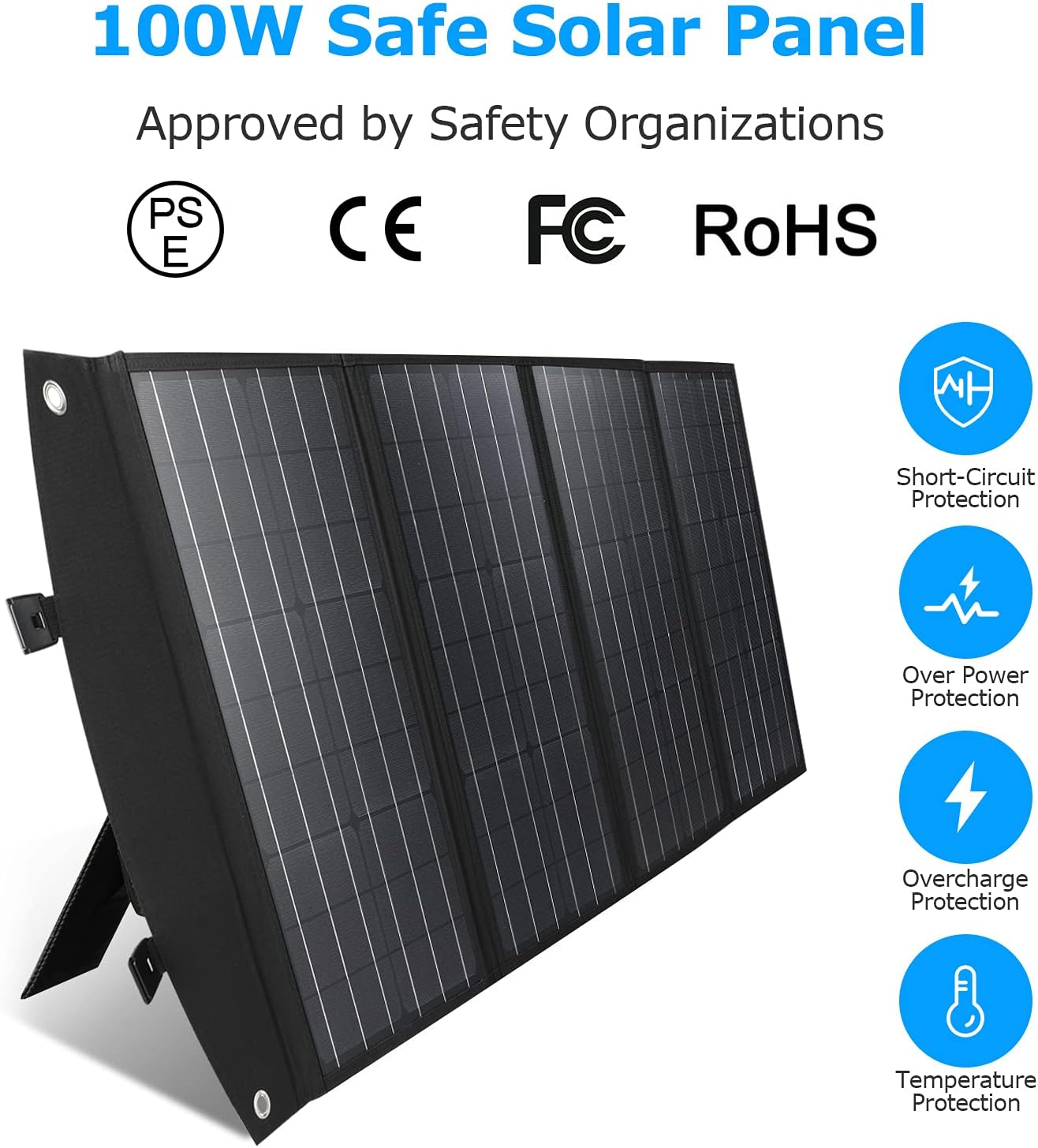 Solar Panels for Camping, 120W Solar Panel Charger for Power Station & Solar Generator
