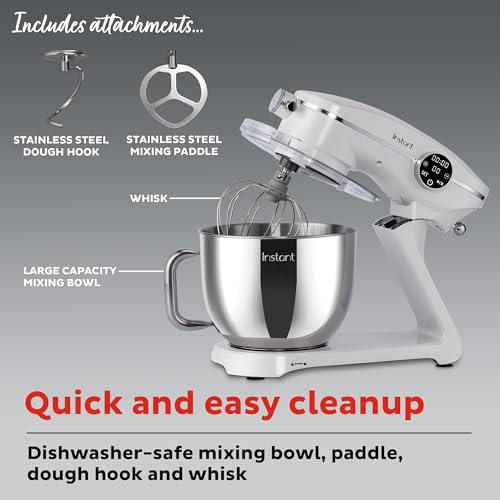 Instant Pot Stand Mixer Pro,600W 10-Speed Electric Mixer with Digital Interface,7.4-Qt Stainless Steel Bowl,From the Makers of Instant Pot