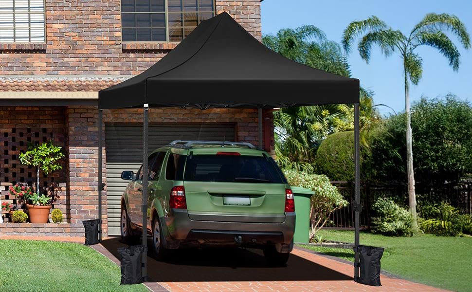 Yaheetech Heavy Duty Pop Up Canopy Tent, 10x20 Commercial Instant Shelter Tent for Wedding, Parties, Adjustable Outdoor Canopy with Wheeled Carry Bag