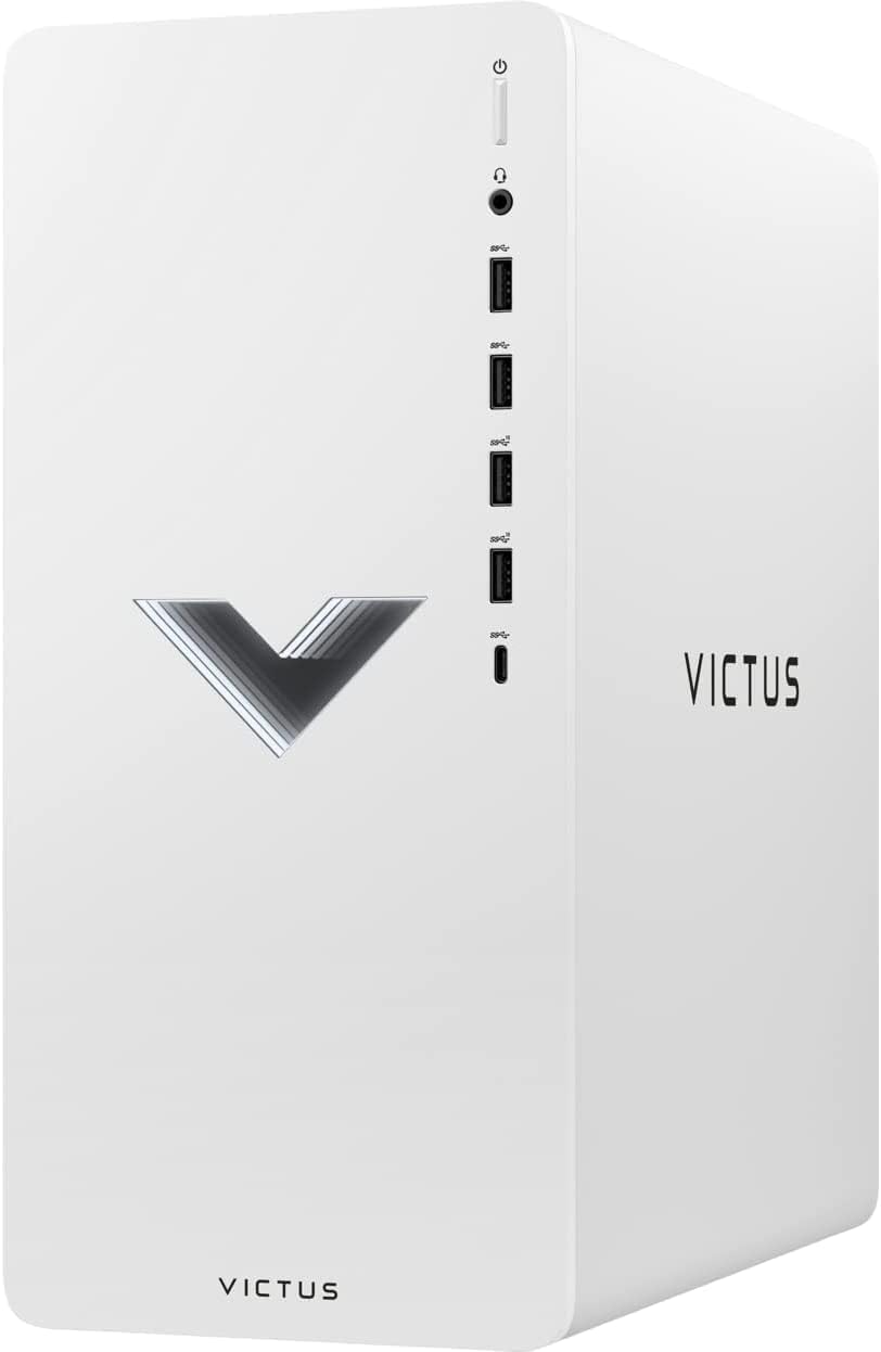 HP 2022 Newest Victus 15L Gaming Premium Desktop | Intel Core i5-12400 | NVIDIA GeForce GTX 1660 | Windows 11 | White | with Mouse Pad Bundle (White