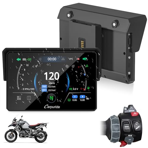 2025 CARPURIDE W702BS PRO for BMW Motorcycle CarPlay & Android Auto Dual Bluetooth, 7" Waterproof GPS Navigation Screen, Data Reading, Native Wonder