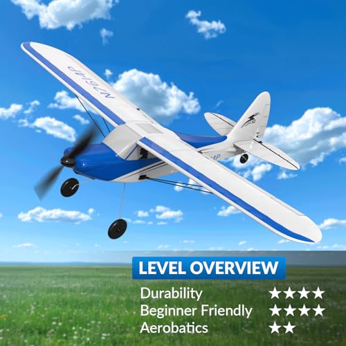 VOLANTEXRC RC Plane Trainer Sport Cub 4CH Remote Control Airplane with Prop Saver, 6-Axis Gyro Stabilizer & 3 Modes to Fly