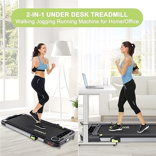 Walking Pad, Walking Pad Treadmill 265 lb Capacity, 3 in 1 Portable Under Desk Treadmill for Home and Office with Remote Control, LED Display