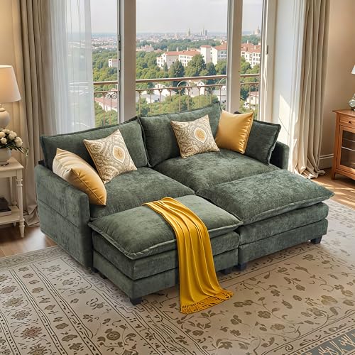 SweetGO corporation 40" Chenille Lounge Chair for Reading, Modern Couch Cozy Sofa Bed