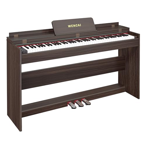 88 Key Fully Weighted Digital Piano Keyboard, 88 Keys Hammer Action Electric Pianos, Wooden Classic Upright Electronic Piano for Beginner