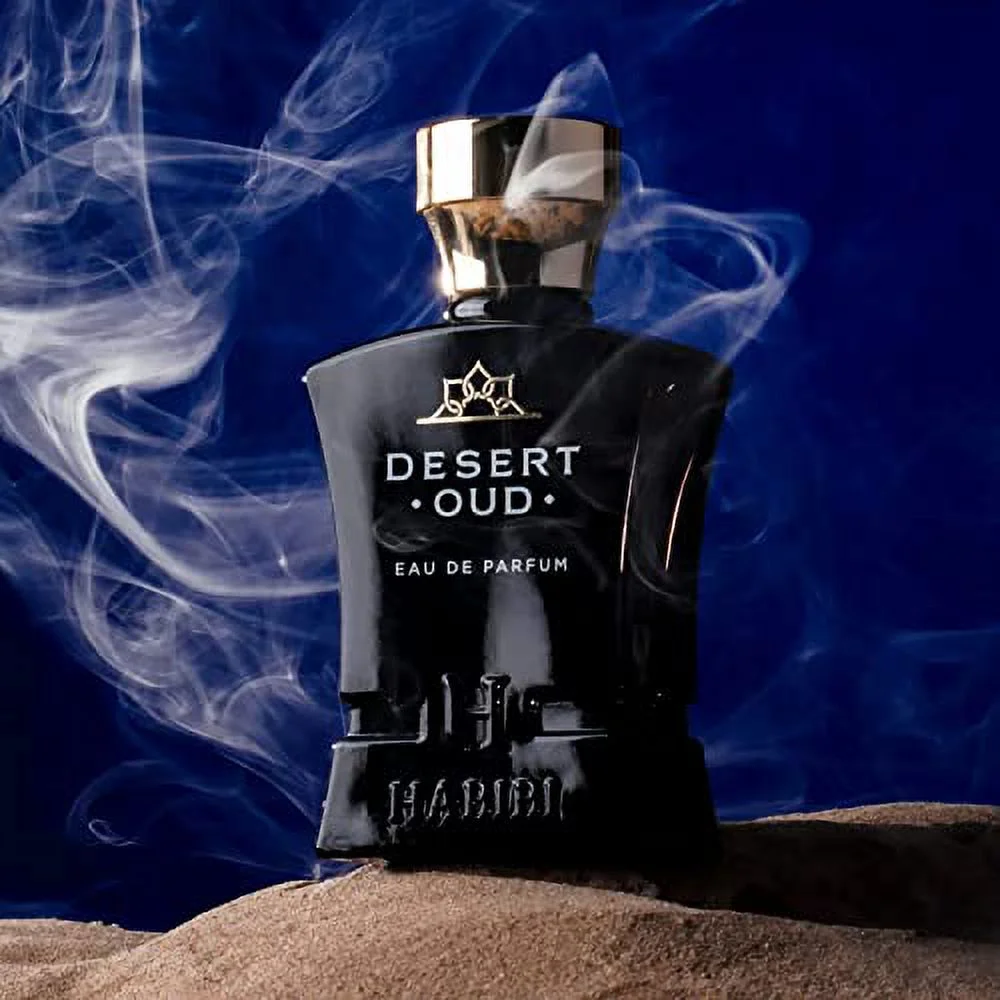 H HABIBI Desert Oud Arabian Fragrance for Men - Floral, Woody, Patchouli Cologne for Men - Warm, Sweet & Spicy Niche Eau de Parfum Men