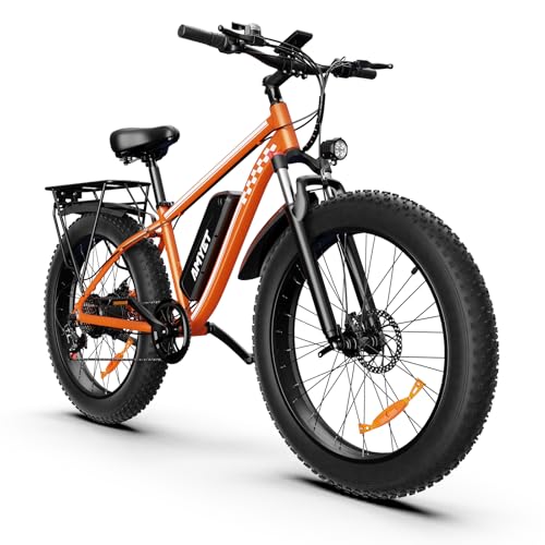 EB26 Electric Bike for Adults Peak 1500W Electric Bicycle 48V 15AH (720WH) Battery Electric Bike 26" Fat Tire Mountain 28mph 7 Speed Gears Ebike