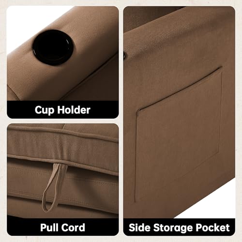 Loveseat Sleeper Sofa Bed for Living Room - Modern Comfy Convertible Futon Couches- Folding Couch Bed for Small Spaces