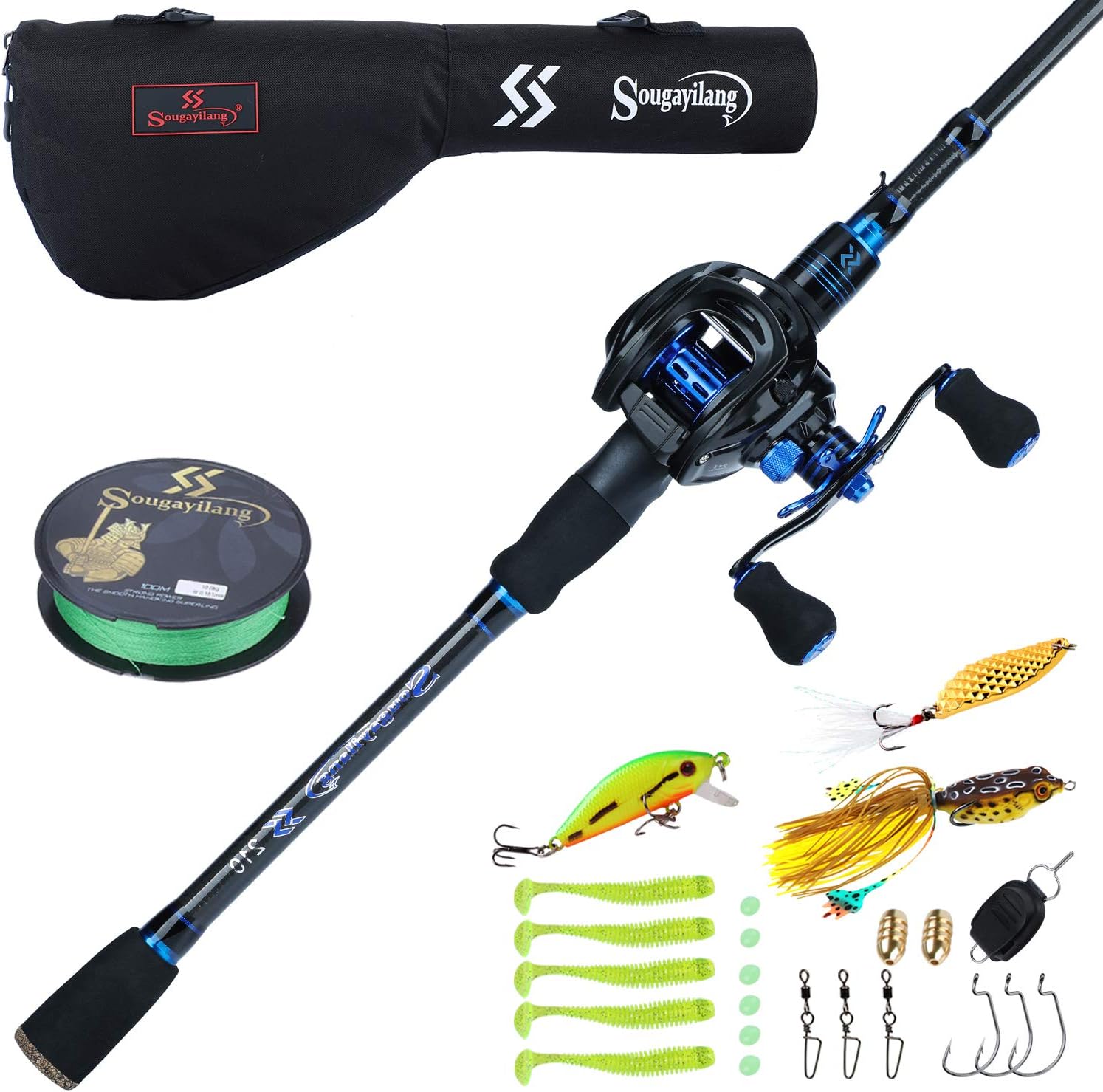 Sougayilang Baitcaster Combo Fishing Rod and Reel Combo