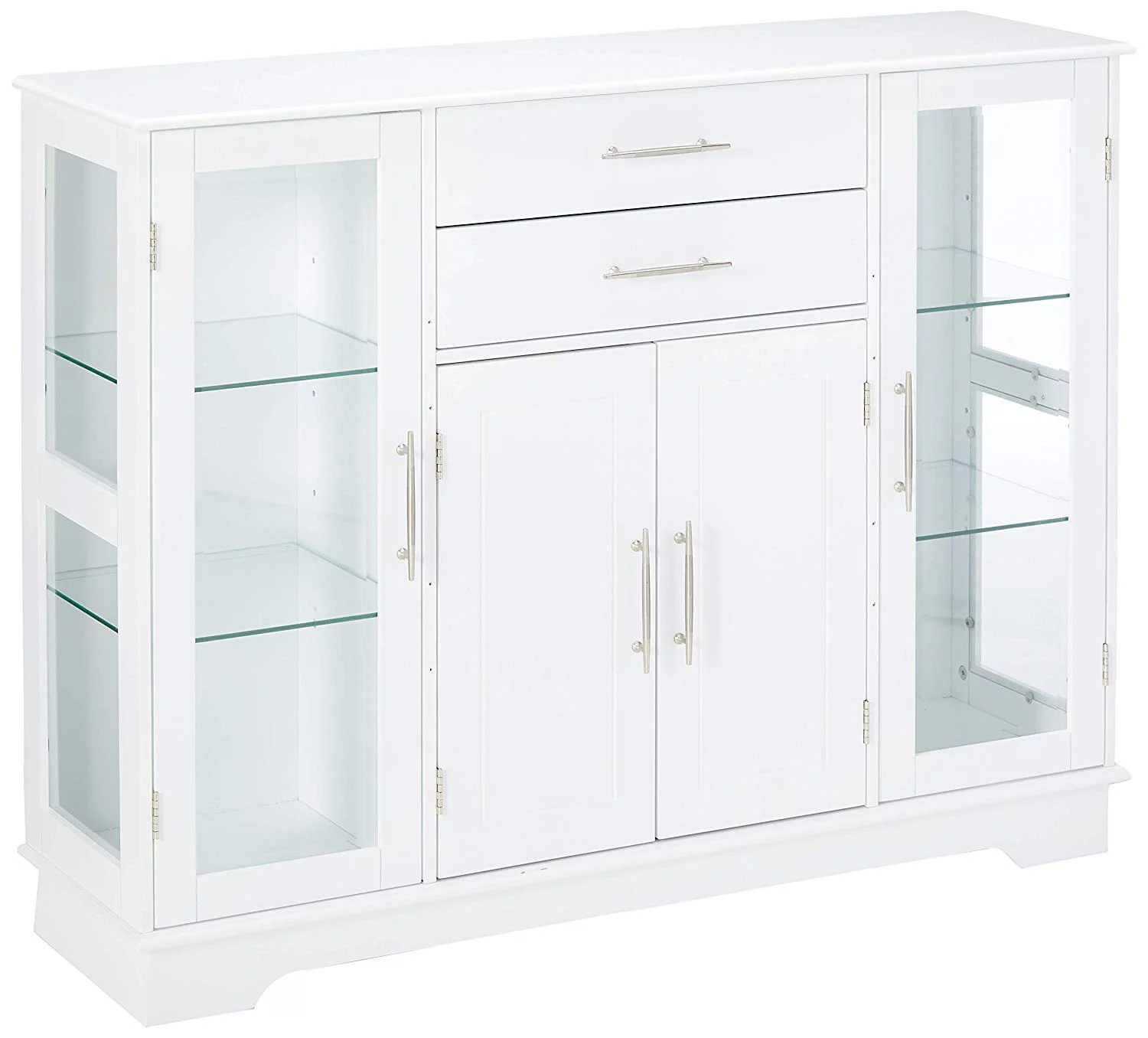 Elias Contemporary Wooden Sideboard Buffet China Cabinet, White