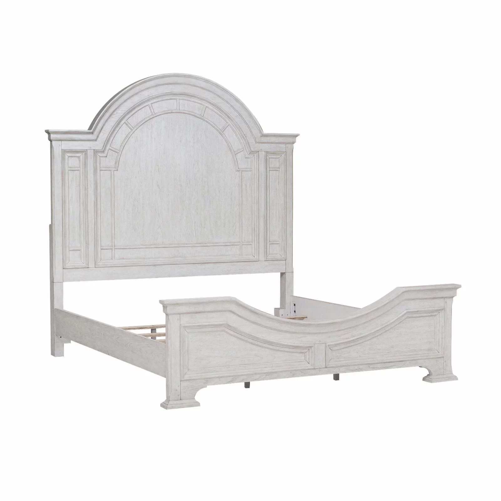 Glendale Estates Queen Wood Panel Bed in White Finish by Pulaski Furniture