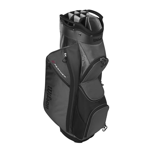 Wilson Feather Golf Cart Bag - Black/Grey/Red