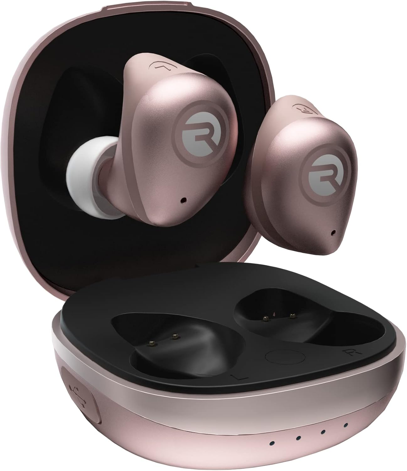 Raycon Fitness Bluetooth True Wireless Earbuds with Built in Mic 54 Hours of Battery IPX7 Waterproof and Charging Case with Talk, Text