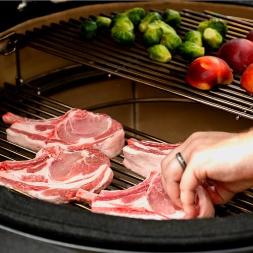 Kamado Joe Classic Joe Series II 18-inch Ceramic Charcoal Grill and Smoker with Cart, Side Shelves