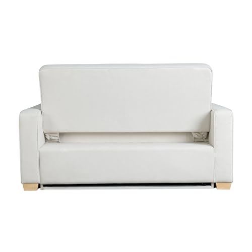 Serta Ainsley 72.6" Convertible Sleeper Sofa, Queen Size, Dreamcoil Comfort, Soft Velvet Fabric, Navy