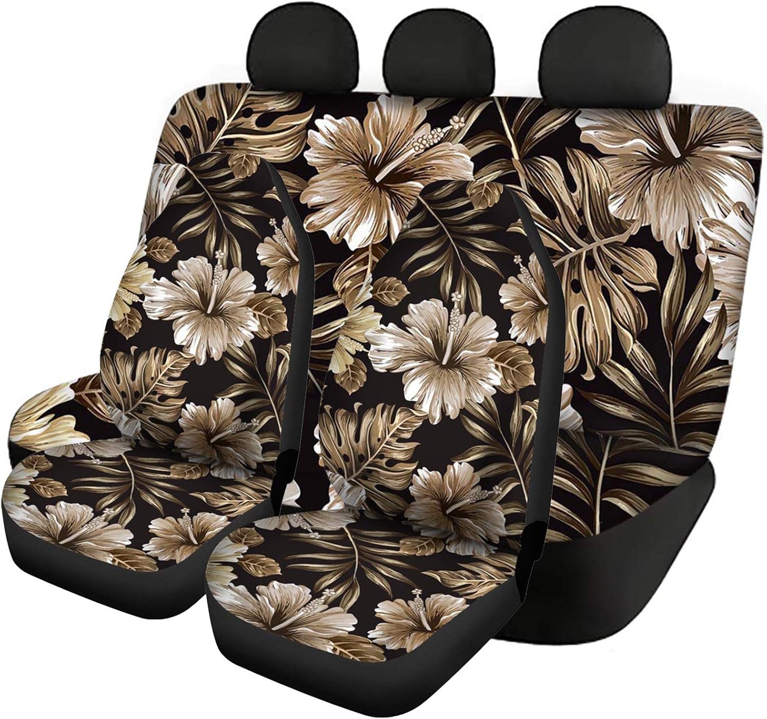 SEANATIVE Stretchy Car Seat Cover Camo Forest Deer Universal Car Interior Seat Cover Machine Washable Anti-Slip Front and Rear Bench Back Seat Cover