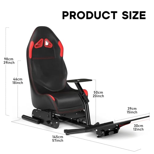 DIWANGUS Racing Simulator Cockpit Steering Wheel Stand with Seat Gaming Chair Sim Racing Cockpit for G29 G920 G923 G27 G25 T248X T248 T300RS T150 458