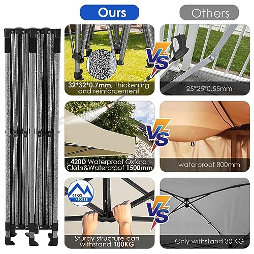 COBIZI 13x26 Pop Up Tent 13x26 Canopy with Sidewalls Heavy Duty Canopy Party Tent for Parties