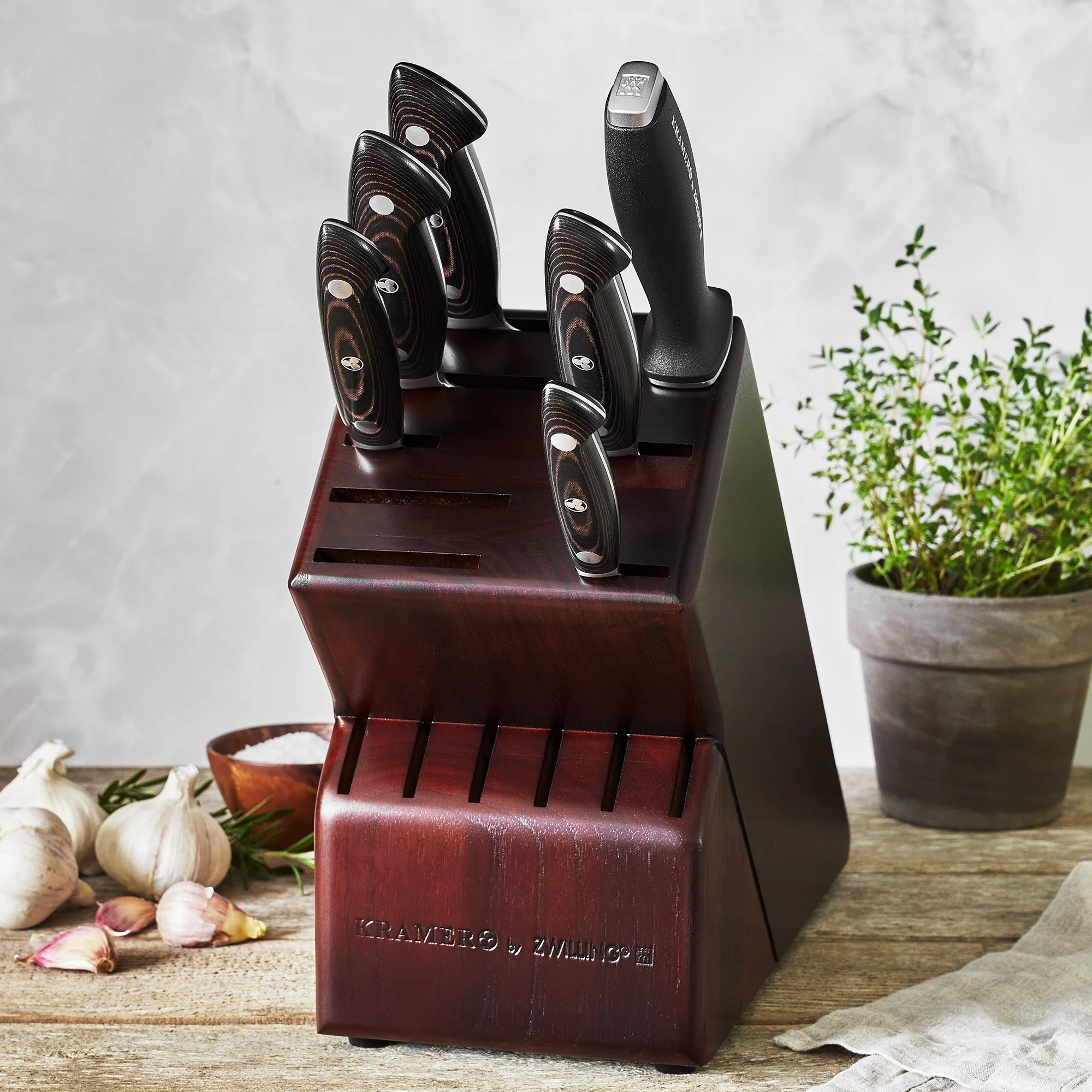KRAMER by ZWILLING EUROLINE Damascus Collection 7-pc Knife Block Set