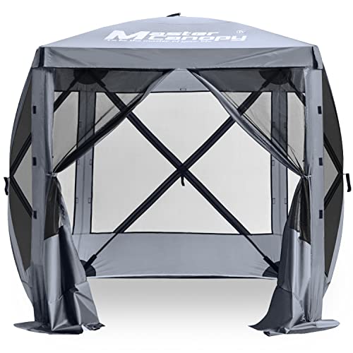 MASTERCANOPY 12x12FT Pop Up Gazebo Screen Tent - Instant Screen House with Netting, Quick Set, Outdoor Canopy Shelter with Carry Bag for Camping